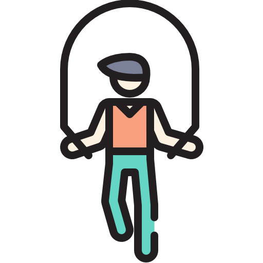 man with hat jumping rope